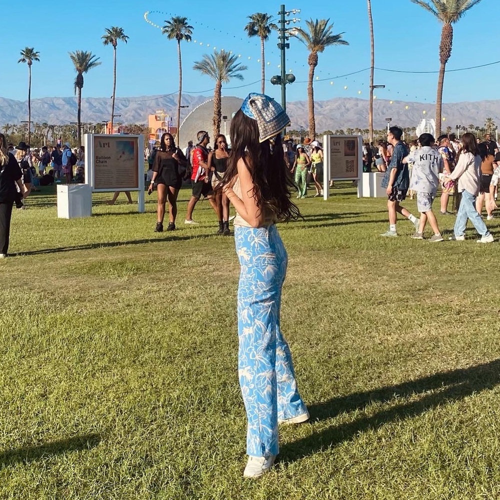 Zara FULL-LENGTH PRINTED FLORAL PANTS